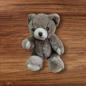 Vintage 1986 Brown Plush Teddy Bear - Polyester Fiber Stuffed Animal Collectible